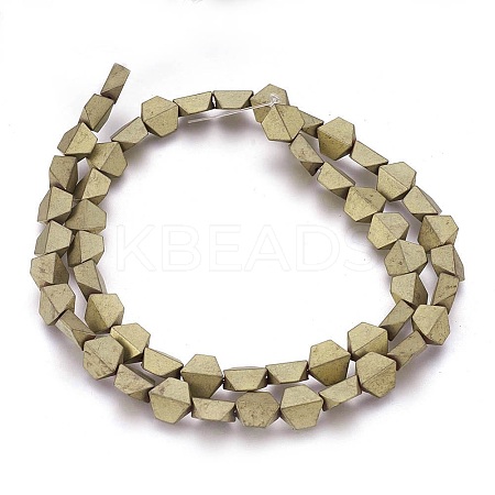 Electroplated Non-magnetic Synthetic Hematite Beads Strands G-P392-O04-1