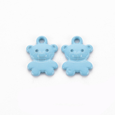Spray Painted Alloy Charms PALLOY-Q433-034A-RS-1