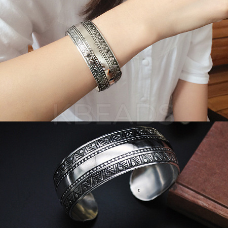 Retro & Bohemian Style Alloy Cuff Bangles for Women FS-WG4A806-06-1