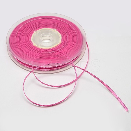 Double Edge Silver Thread Grosgrain Ribbon for Wedding Festival Decoration SRIB-L012-9mm-156-1