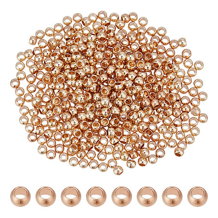 1000Pcs Rack Plating Brass Spacer Beads KK-DR0001-27G-01-1