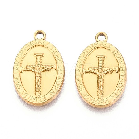 Ion Plating(IP) 201 Stainless Steel Pendants STAS-N109-240G-1