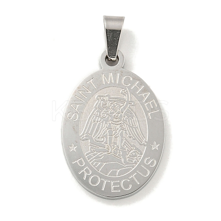 Non-Tarnish 304 Stainless Steel Pendants STAS-C102-09C-P-1
