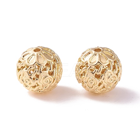 Brass Hollow Beads KK-P226-37CG-01-1