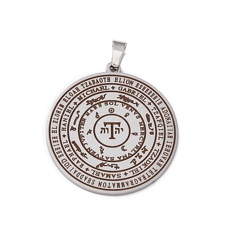 Non-Tarnish 304 Stainless Steel Seven Archangels Pendants STAS-C063-03P-1