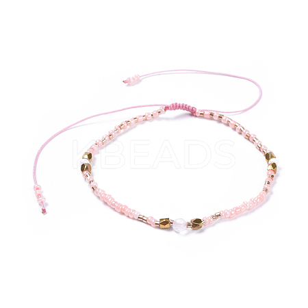 Adjustable Nylon Thread Braided Beads Bracelets BJEW-JB04379-03-1