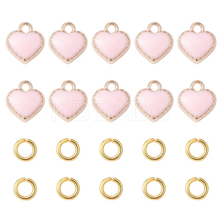 Heart Alloy Enamel Charms ENAM-YW0002-85C-1