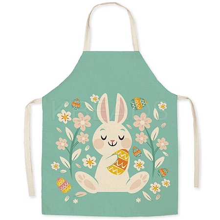 Cute Easter Rabbit Pattern Polyester Sleeveless Apron PW-WG98916-31-1