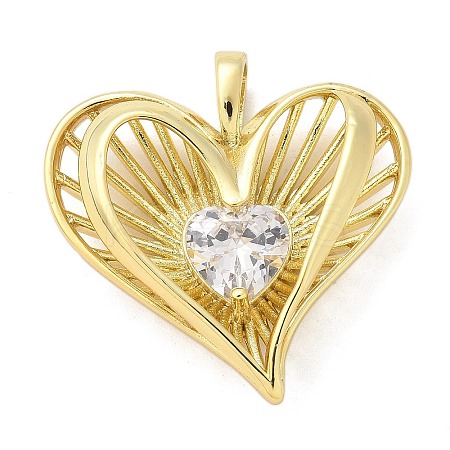 Brass Micro Pave Cubic Zirconia Pendants KK-S511-05C-G-1