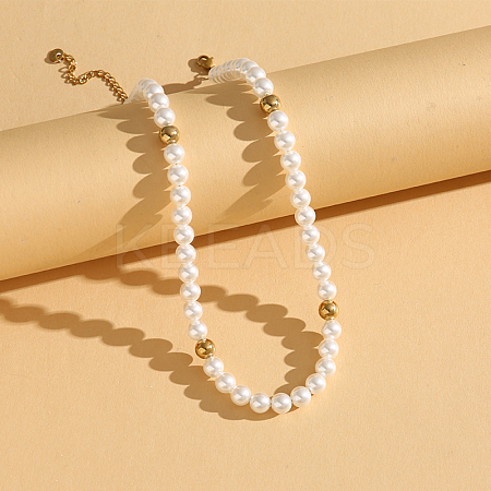 French Style Shell Pearl Beaded Necklaces NL5956-1-1