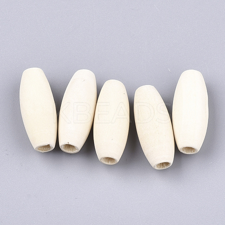 Unfinished Natural Wooden Beads WOOD-S053-01-1
