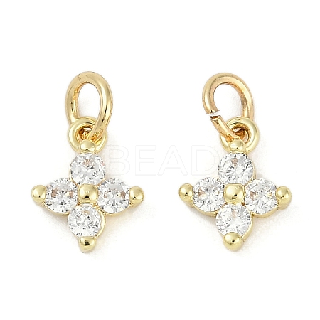 Rack Plating Brass Micro Pave Cubic Zirconia Pendants KK-H509-13G-1
