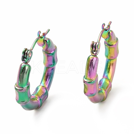 Ion Plating(IP) 304 Stainless Steel Chunky Hoop Earrings for Women EJEW-F283-06MC-1