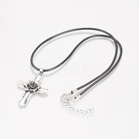 Alloy Pendant Necklaces NJEW-P197-02-1
