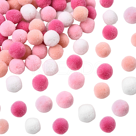 120Pcs 4 Colors  Polyester Pompom Ball FIND-SC0019-66B-1