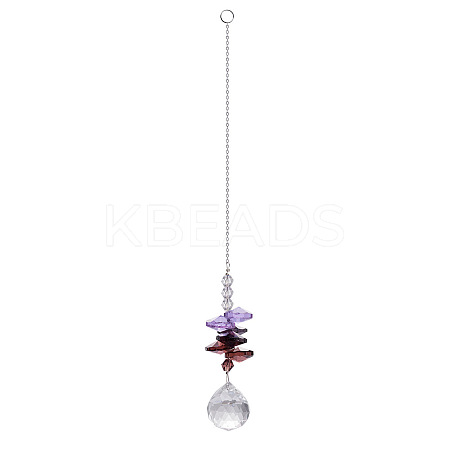 Crystal Glass Sun Catcher Pendant PW-WG2C834-03-1