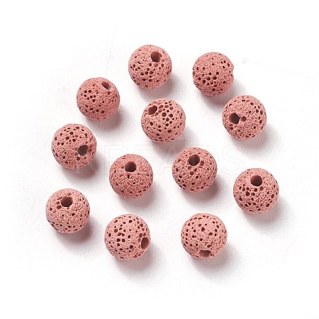Unwaxed Natural Lava Rock Beads G-F325-8mm-A10-1