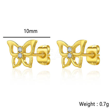 Simple Fashion Butterfly Stud Earrings GO8800-1