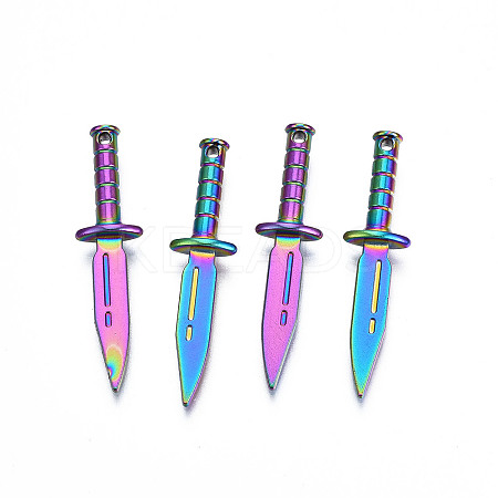 Rainbow Color Alloy Pendants X-PALLOY-N156-210-1