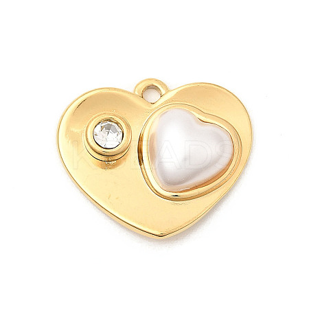 304 Stainless Steel Rhinestone Pendants STAS-P431-12G-1