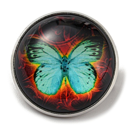 Round Glass Brooches FIND-Q096-01S-1