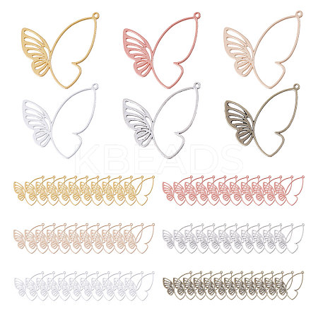 120Pcs 6 Colors Tibetan Style Alloy Pendants FIND-CA0009-24-1
