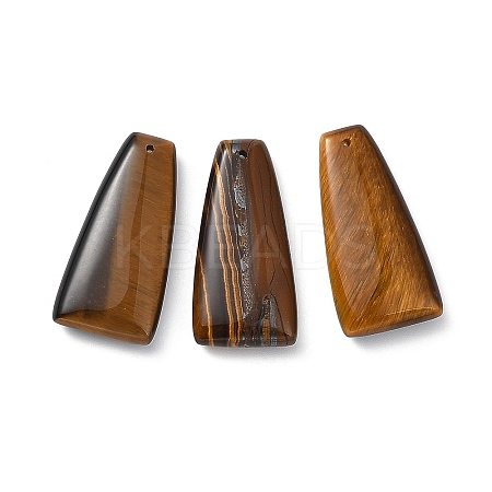 Natural Tiger Eye Pendants G-E596-01B-1
