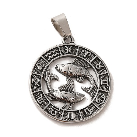 304 Stainless Steel Pendants LS-STAS-C084-01B-AS-1