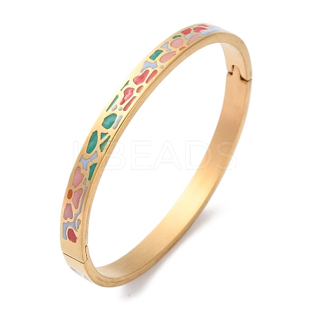 304 Stainless Steel Hinged Bangles for Women LS-BJEW-K263-04G-03-1