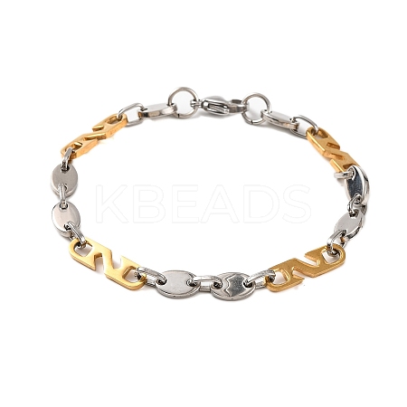 201 Stainless Steel Link Chain Bracelets BJEW-B078-121GP-1