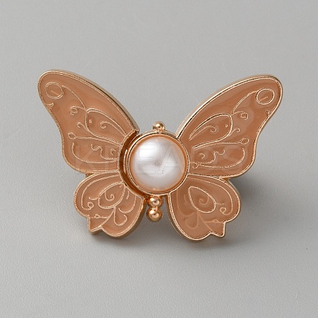 Butterfly Shape Alloy Enamel Adjustable Jean Button Pins FIND-WH0609-81KCG-01-1