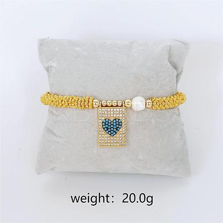 Bohemian Style Brass Rectangle Charm Bracelets FS-WG04134-09-1