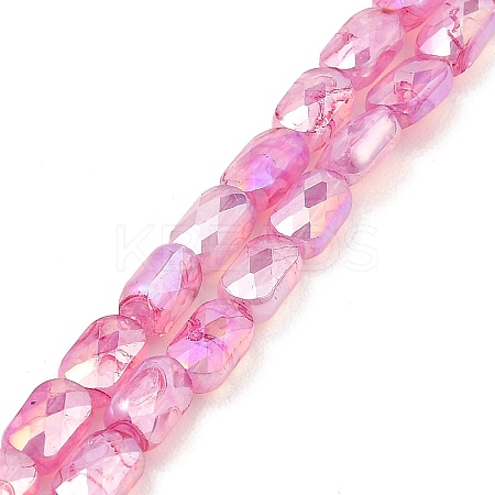 Imitation Jade Glass Beads Strands GLAA-P058-04A-08-1