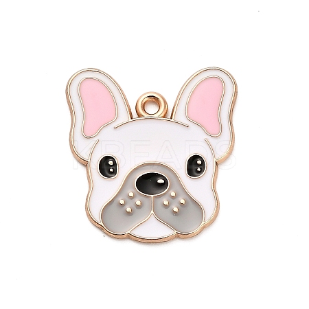 Animal Puppy Alloy Enamel Pendants FIND-V001-03G-03-1