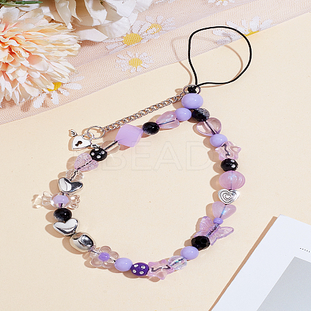 1Pc Resin and Acrylic Mobile Straps AJEW-LP0005-76-1