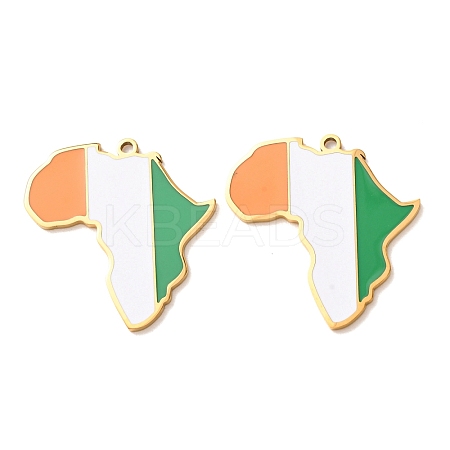304 Stainless Steel & Enamel Pendants SA-CBA6ECE-01G-G03-1