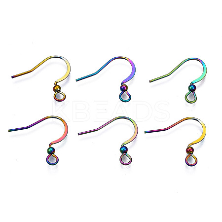 Ion Plating(IP) 304 Stainless Steel French Earring Hooks STAS-S119-014B-1