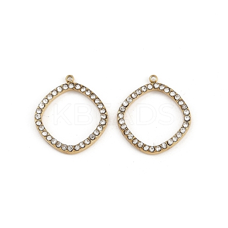 304 Stainless Steel Rhinestone Pendants STAS-Z154-03G-03-1