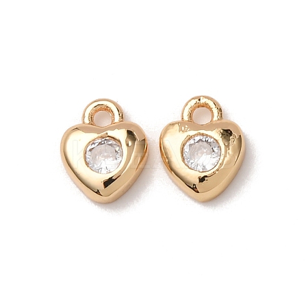 Brass Micro Pave Cubic Zirconia Pendants ZIRC-L105-05C-G-1