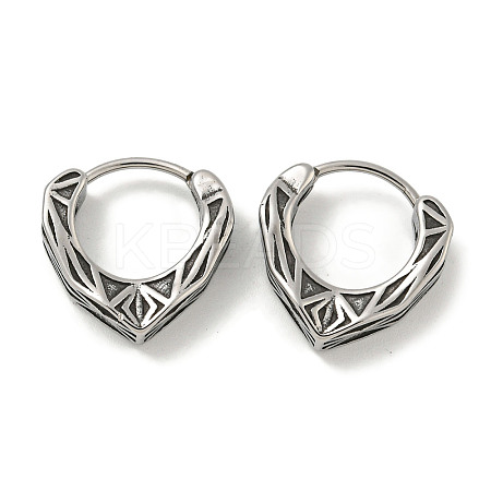 316 Surgical Stainless Steel Hoop Earrings for Women and Men EJEW-D096-20D-AS-1