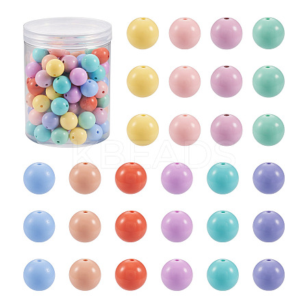 100Pcs 10 Colors Food Grade Eco-Friendly Silicone Focal Beads SIL-TA0001-28-1
