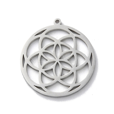 Anti-Tarnish 304 Stainless Steel Pendants STAS-S149-02P-1