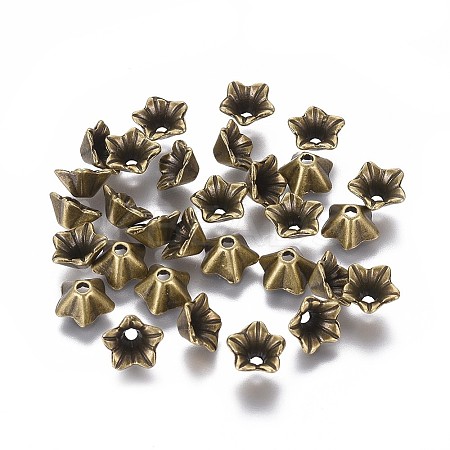 Tibetan Style Alloy Bead Caps LS-K08T9072-1