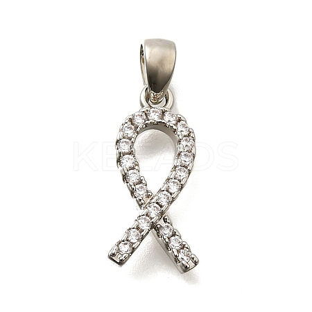 Brass Micro Pave Cubic Zirconia Pendants KK-S508-46P-1