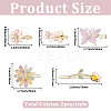 2 Bags Alloy & Resin Hair Clips Kits PHAR-SC0001-004-2