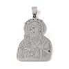 Non-Tarnish 201 Stainless Steel Pendants STAS-A094-01B-P-1