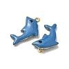 304 Stainless Steel Enamel Pendants STAS-V015-03G-2