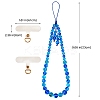 Round Synthetic Moonstone Beaded Mobile Straps HJEW-SW00042-08-2