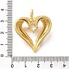 Brass Micro Pave Cubic Zirconia Pendants KK-B128-07G-3