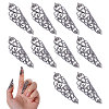 10Pcs Hollow Out Iron Fingers Nail Covers MRMJ-GL0001-20B-1
